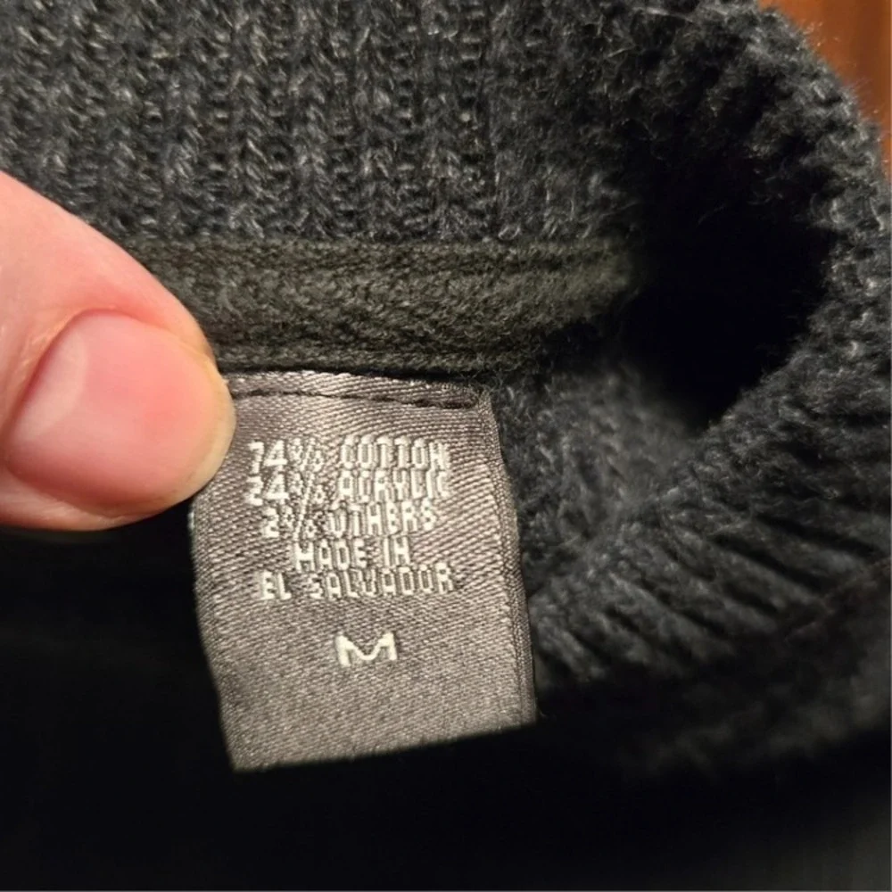 Boy's Cotton Sweater Luxury Oscar De La Renta Pullover Cable‎ Size M Dark Gray